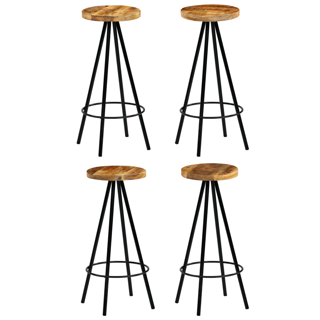 Bar Chairs 4 pcs Solid Mango Wood - OLBRIT