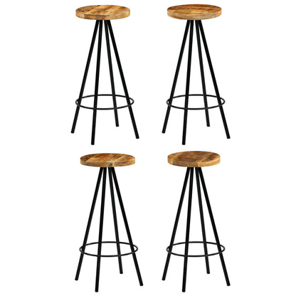 Bar Chairs 4 pcs Solid Mango Wood - OLBRIT