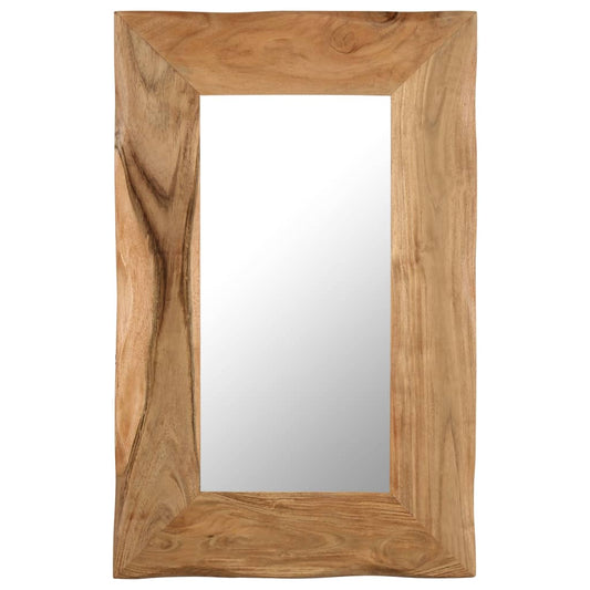 Cosmetic Mirror 50x80 cm Solid Acacia Wood - OLBRIT