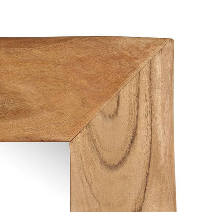 Cosmetic Mirror 50x80 cm Solid Acacia Wood - OLBRIT