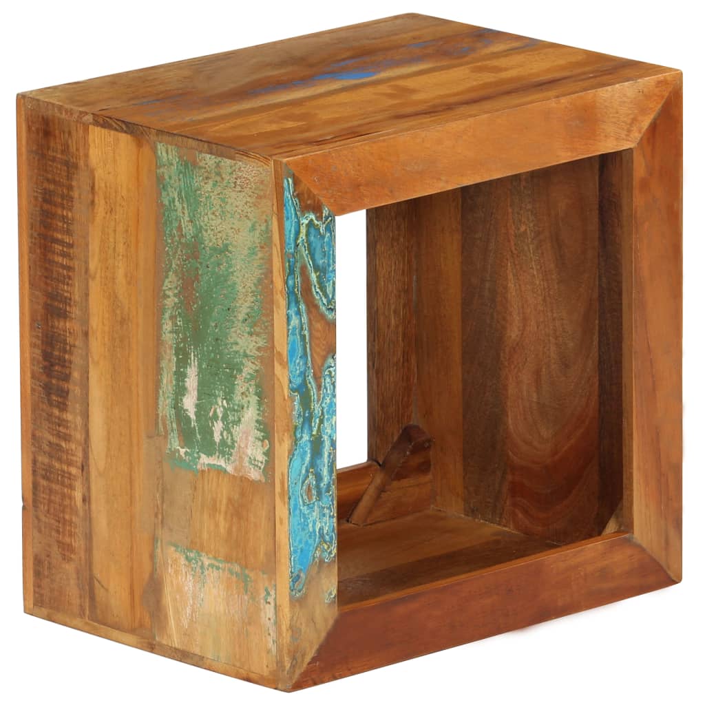 Stool 40x30x40 cm Solid Reclaimed Wood - OLBRIT