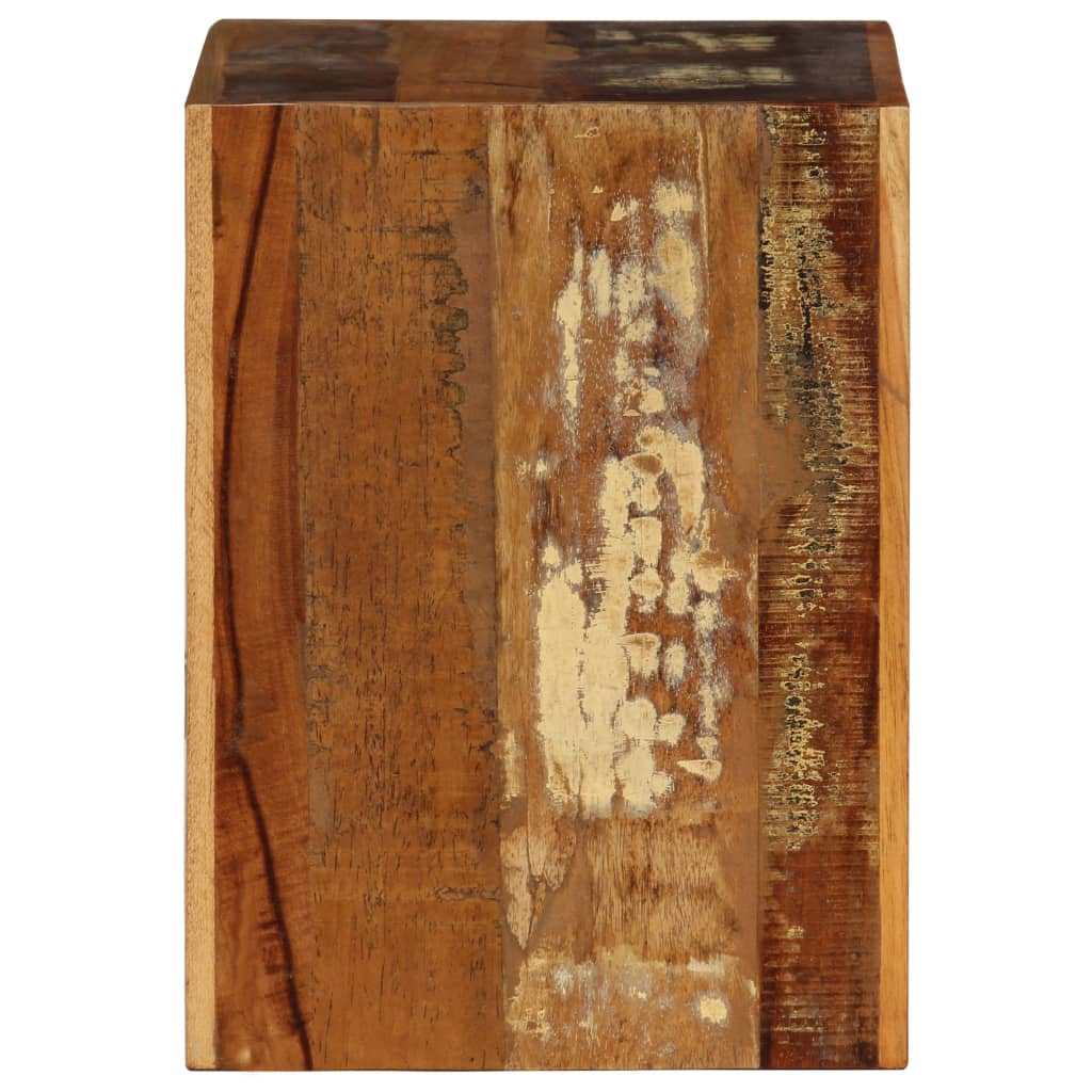 Stool 40x30x40 cm Solid Reclaimed Wood - OLBRIT