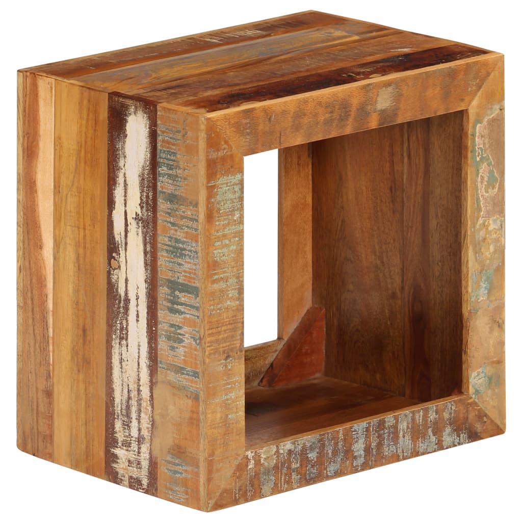 Stool 40x30x40 cm Solid Reclaimed Wood - OLBRIT