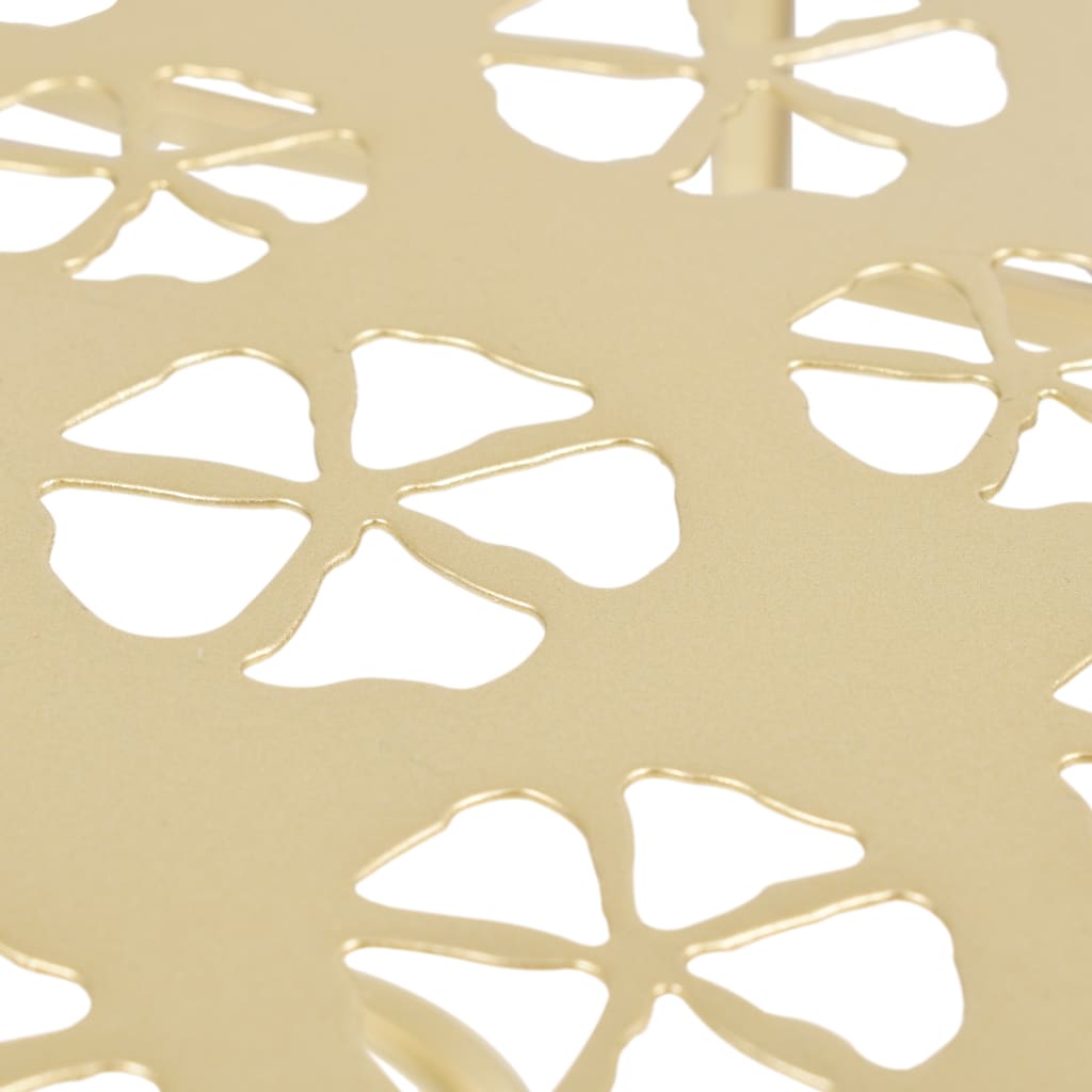 vidaXL Side Table Vintage Style Half Round Metal 72x36x74 cm Gold - OLBRIT