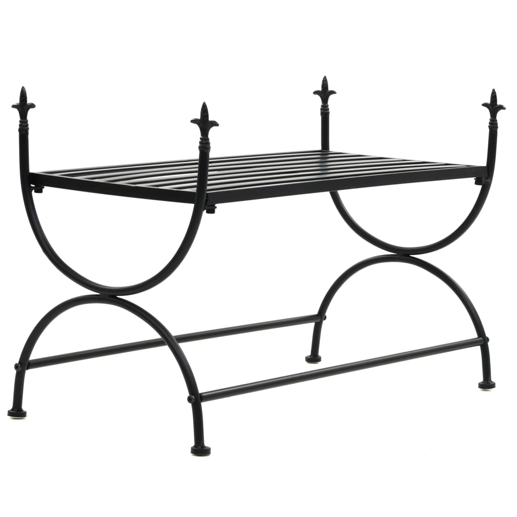 Bench Vintage Style Metal 83x42x55 cm Black - OLBRIT