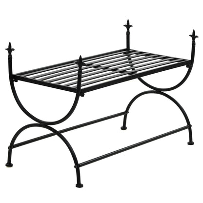 Bench Vintage Style Metal 83x42x55 cm Black - OLBRIT