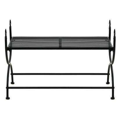 Bench Vintage Style Metal 83x42x55 cm Black - OLBRIT