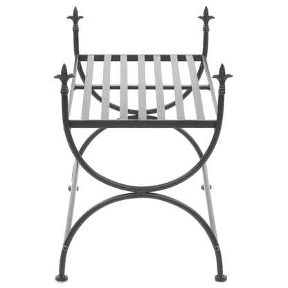 Bench Vintage Style Metal 83x42x55 cm Black - OLBRIT