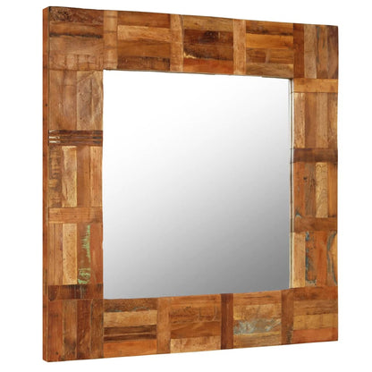 Wall Mirror Solid Reclaimed Wood 60x60 cm - OLBRIT