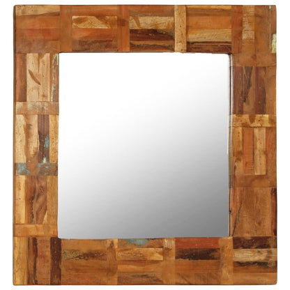 Wall Mirror Solid Reclaimed Wood 60x60 cm - OLBRIT