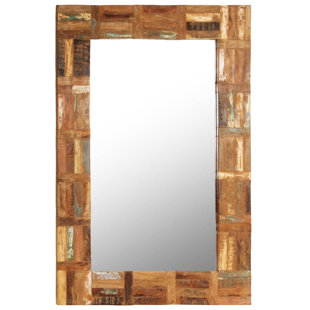 Wall Mirror Solid Reclaimed Wood 60x90 cm - OLBRIT