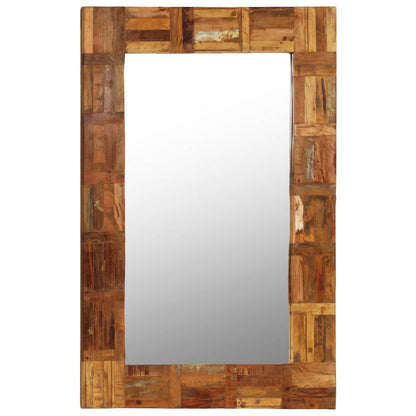 Wall Mirror Solid Reclaimed Wood 60x90 cm - OLBRIT