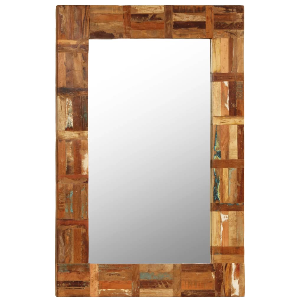 Wall Mirror Solid Reclaimed Wood 60x90 cm - OLBRIT