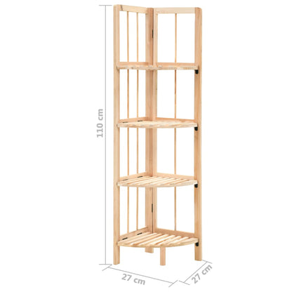 Corner Shelf Cedar Wood 27x27x110 cm - OLBRIT