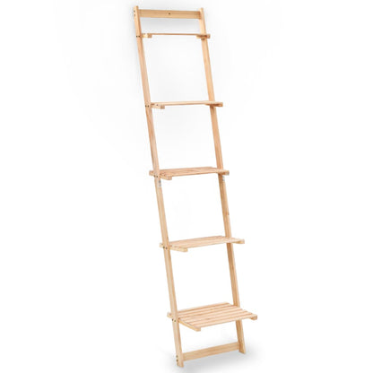 Ladder Wall Shelf Cedar Wood 41.5x30x176 cm - OLBRIT