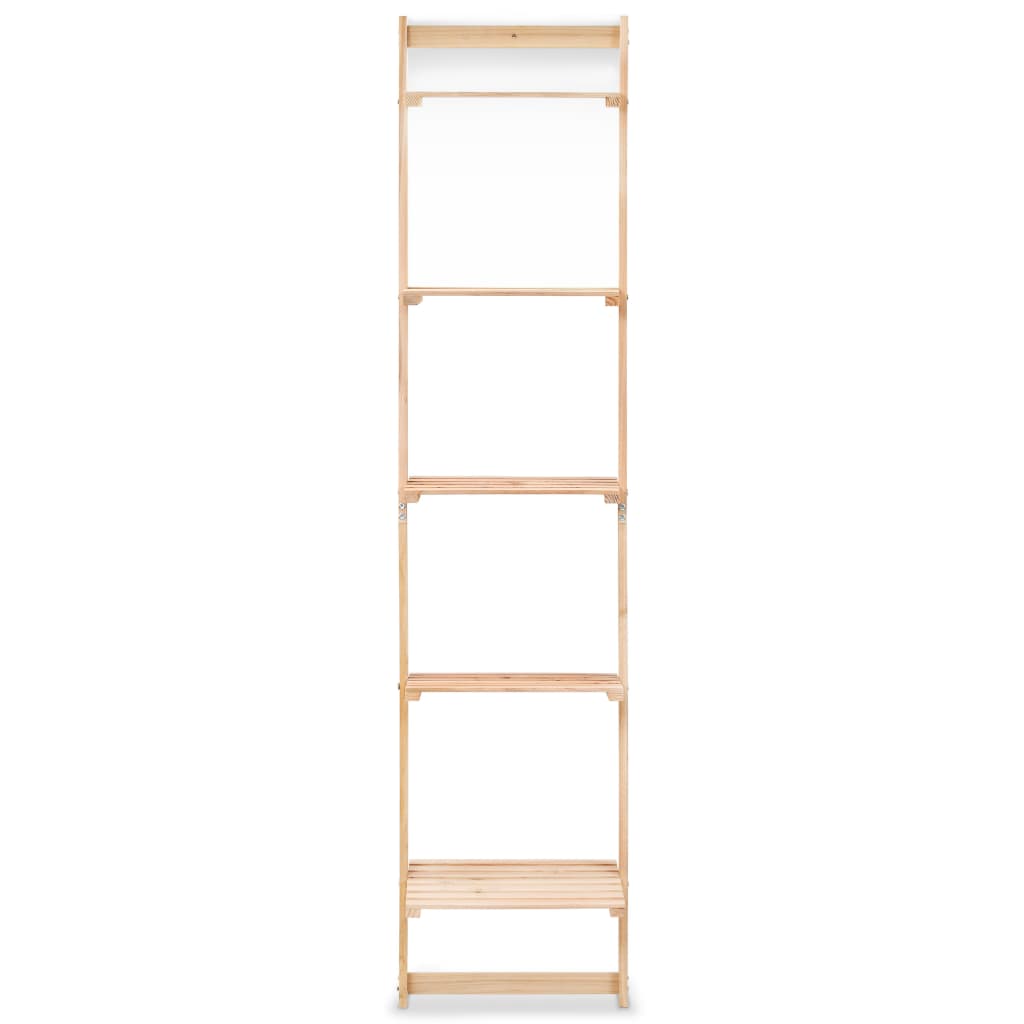 Ladder Wall Shelf Cedar Wood 41.5x30x176 cm - OLBRIT