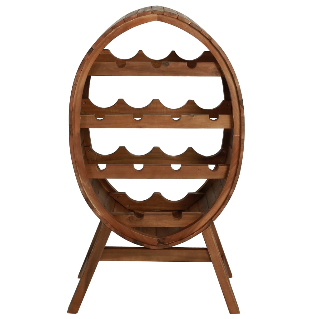 Wine Rack 13 Bottles Solid Acacia Wood - OLBRIT