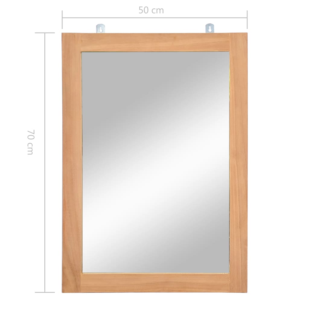 Wall Mirror Solid Teak 50x70 cm - OLBRIT