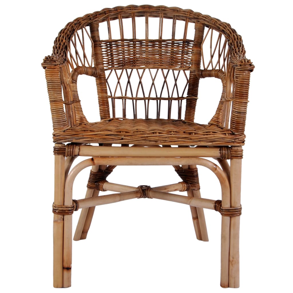 Outdoor Chair Natural Rattan Brown - OLBRIT