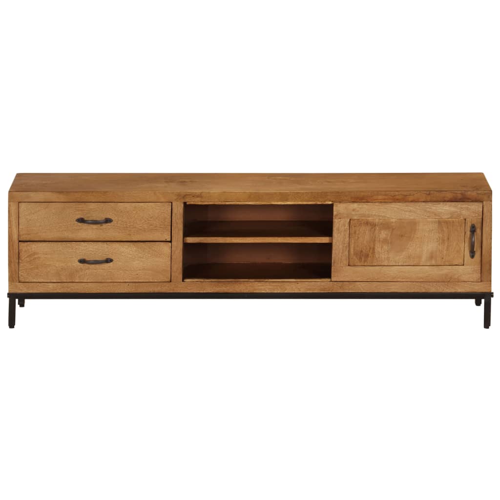 TV Cabinet Solid Mango Wood 140x30x40 cm - OLBRIT