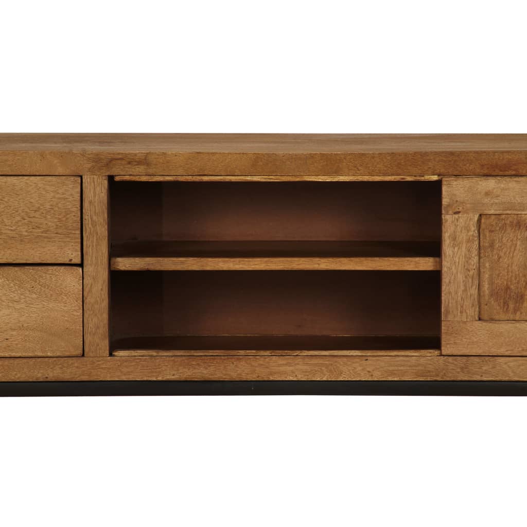 TV Cabinet Solid Mango Wood 140x30x40 cm - OLBRIT