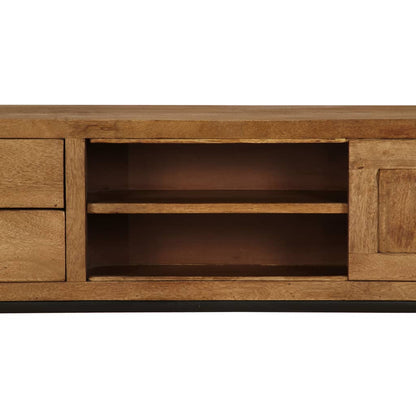 TV Cabinet Solid Mango Wood 140x30x40 cm - OLBRIT