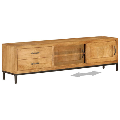 TV Cabinet Solid Mango Wood 140x30x40 cm - OLBRIT