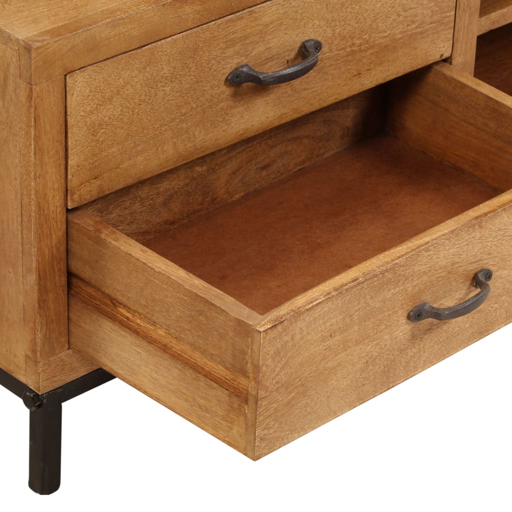 TV Cabinet Solid Mango Wood 140x30x40 cm - OLBRIT