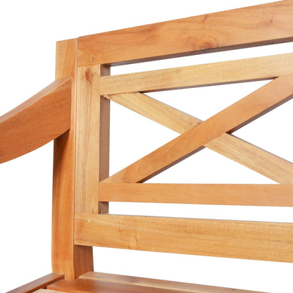 Batavia Bench 136 cm Solid Mahogany Wood Light Brown - OLBRIT