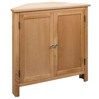 Corner Cabinet 80x33.5x78 cm Solid Oak Wood - OLBRIT