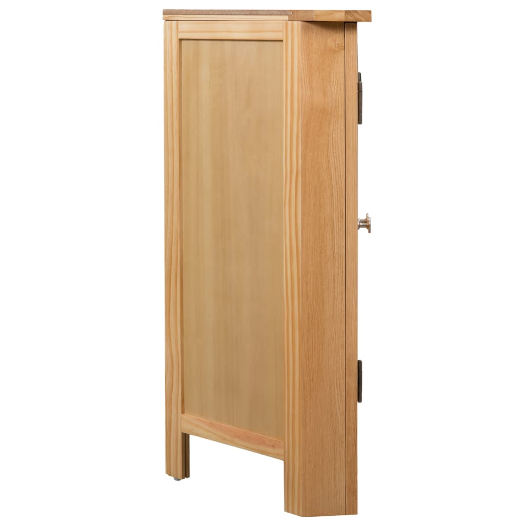 Corner Cabinet 80x33.5x78 cm Solid Oak Wood - OLBRIT
