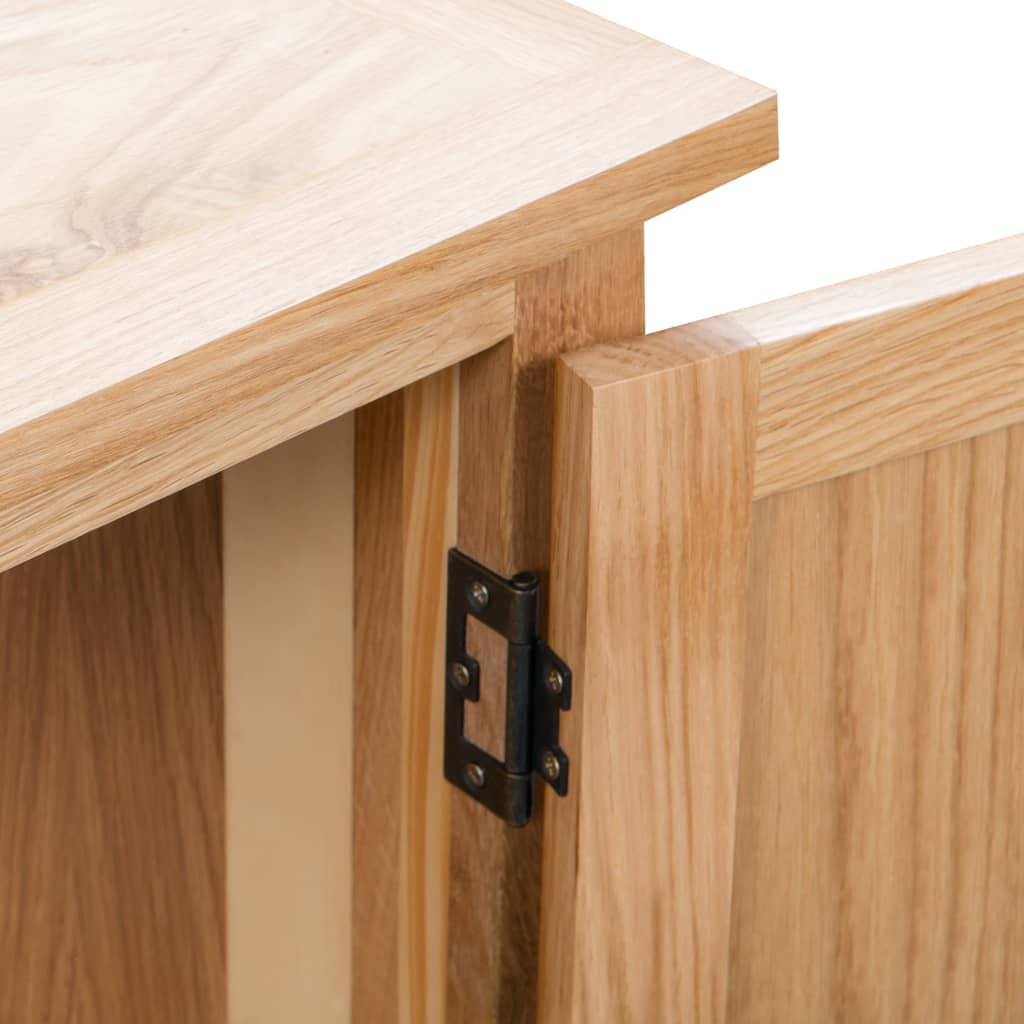 Corner Cabinet 80x33.5x78 cm Solid Oak Wood - OLBRIT