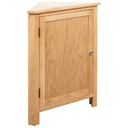 Corner Cabinet 59x45x80 cm Solid Oak Wood - OLBRIT