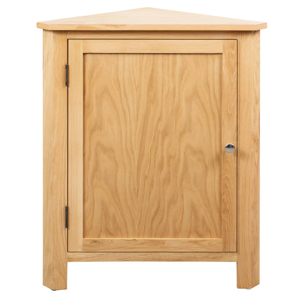 Corner Cabinet 59x45x80 cm Solid Oak Wood - OLBRIT
