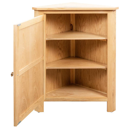 Corner Cabinet 59x45x80 cm Solid Oak Wood - OLBRIT