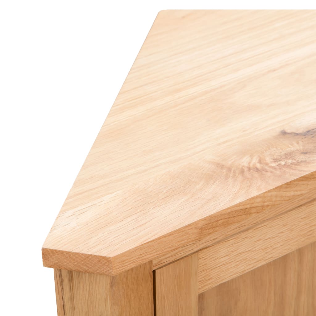 Corner Cabinet 59x45x80 cm Solid Oak Wood - OLBRIT