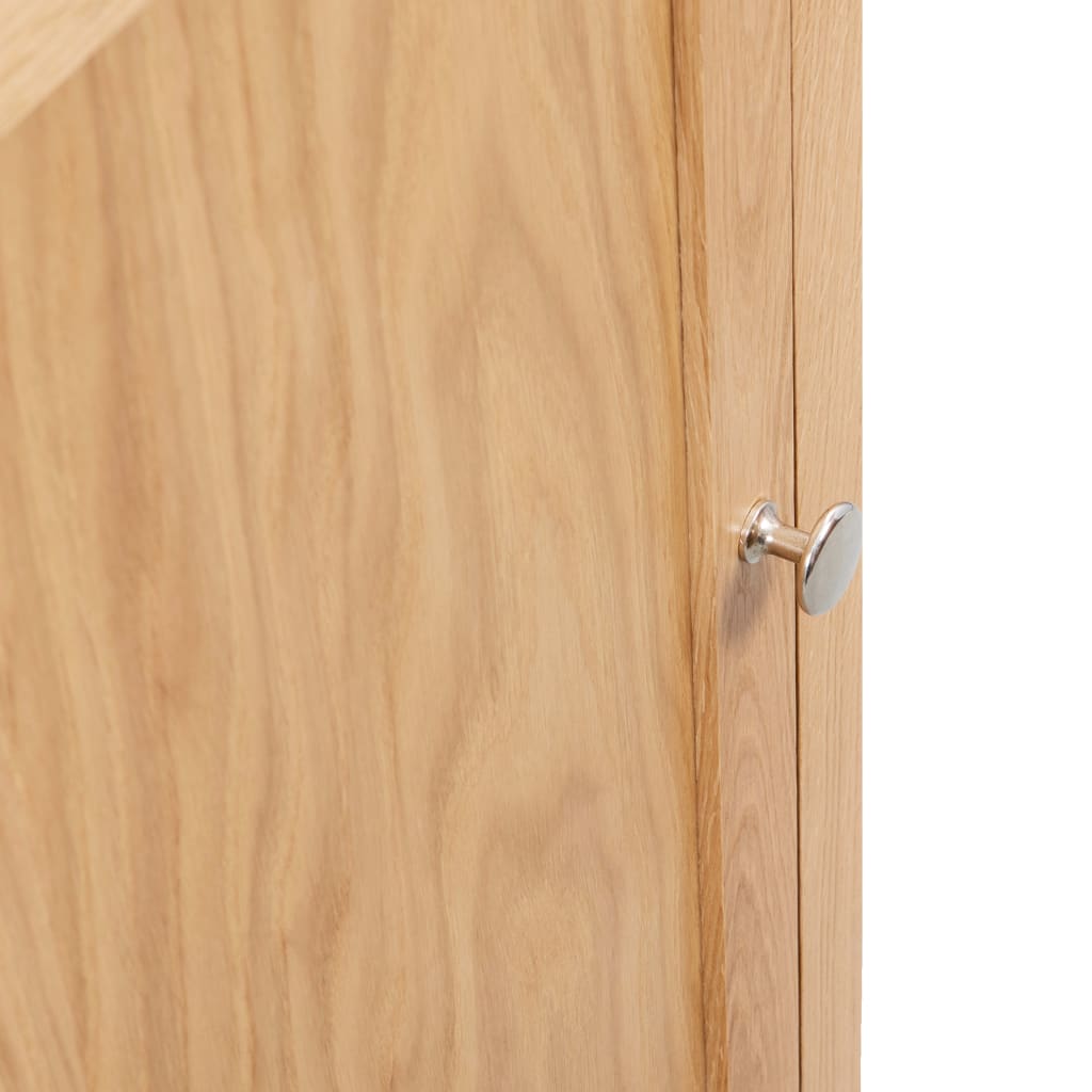 Corner Cabinet 59x45x80 cm Solid Oak Wood - OLBRIT