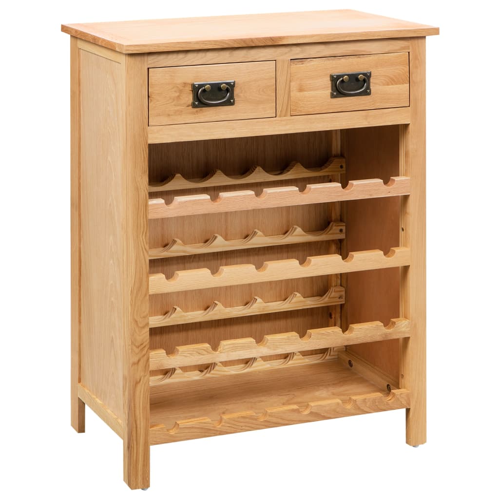 Wine Cabinet 72x32x90 cm Solid Oak Wood - OLBRIT