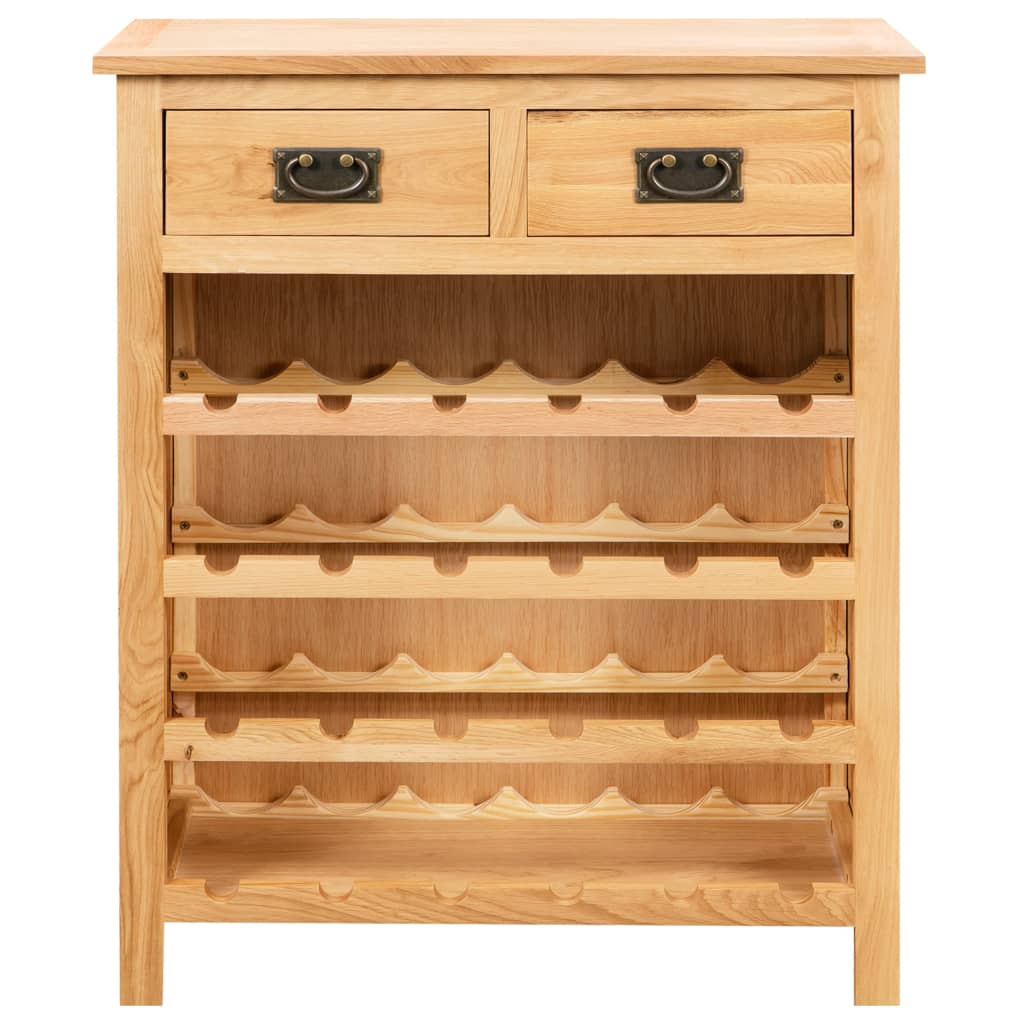 Wine Cabinet 72x32x90 cm Solid Oak Wood - OLBRIT