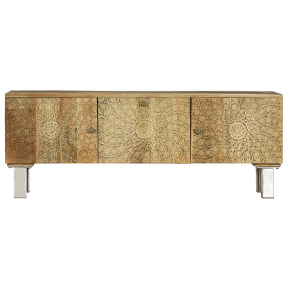 TV Cabinet Solid Mango Wood 118x30x45 cm - OLBRIT
