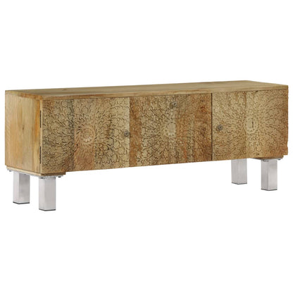TV Cabinet Solid Mango Wood 118x30x45 cm - OLBRIT