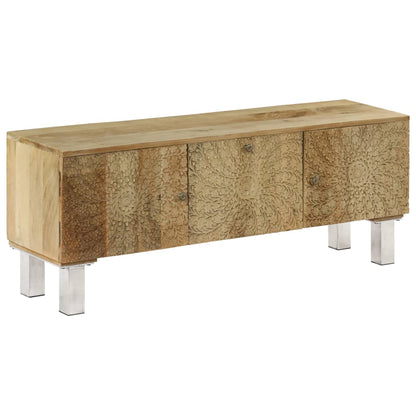 TV Cabinet Solid Mango Wood 118x30x45 cm - OLBRIT