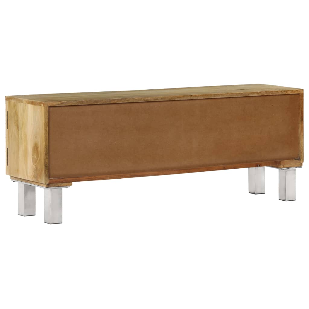 TV Cabinet Solid Mango Wood 118x30x45 cm - OLBRIT