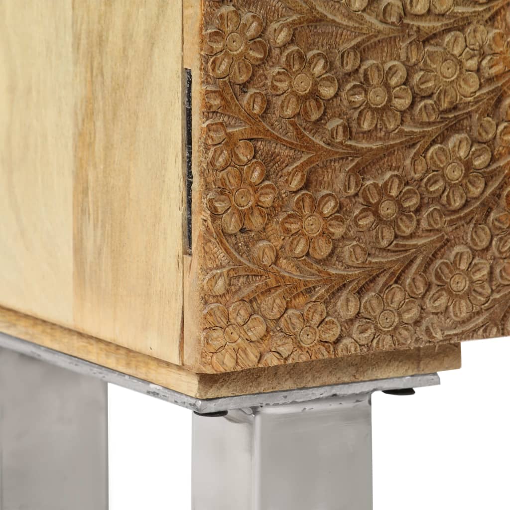 TV Cabinet Solid Mango Wood 118x30x45 cm - OLBRIT