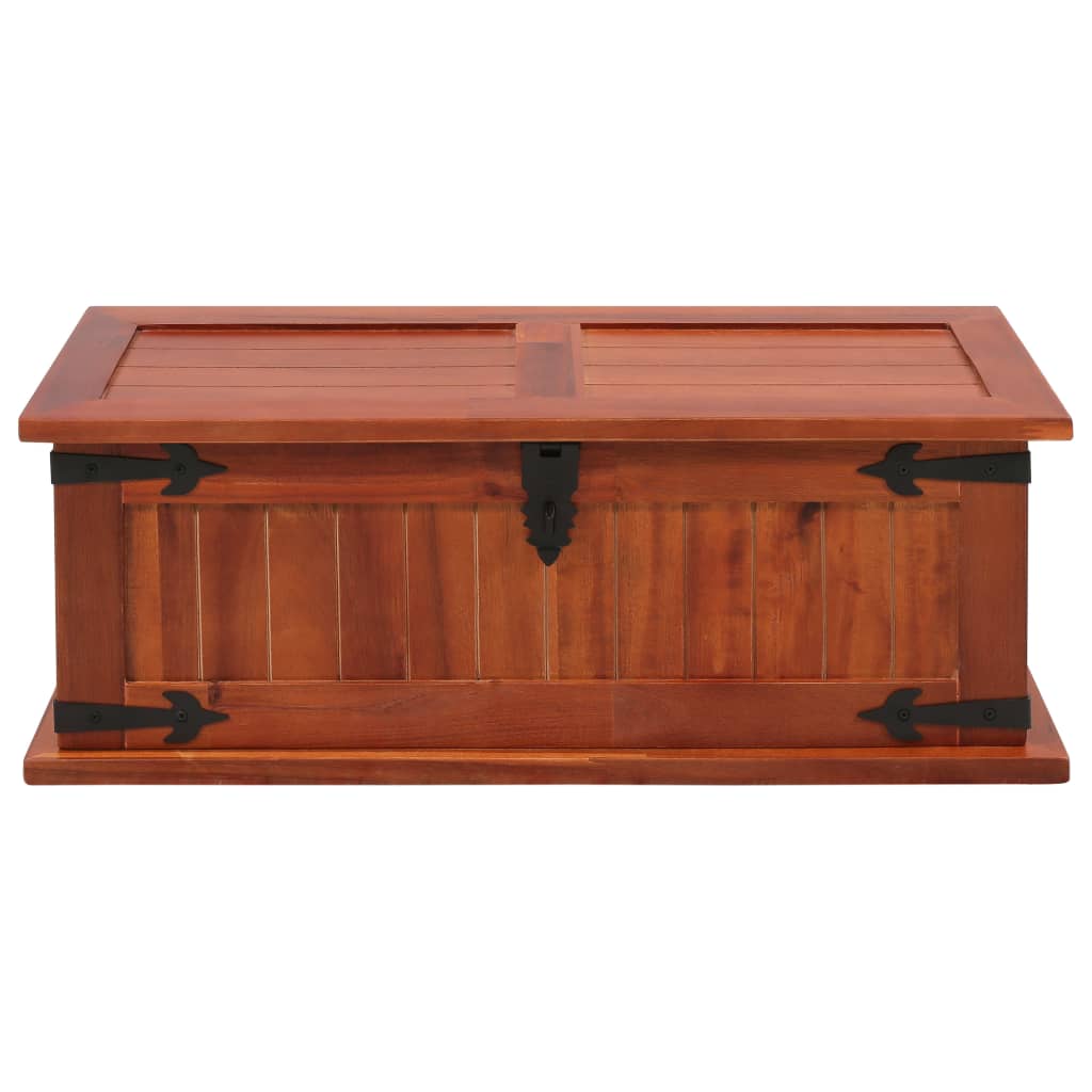 Storage Chest 60x25x22 cm Solid Acacia Wood - OLBRIT