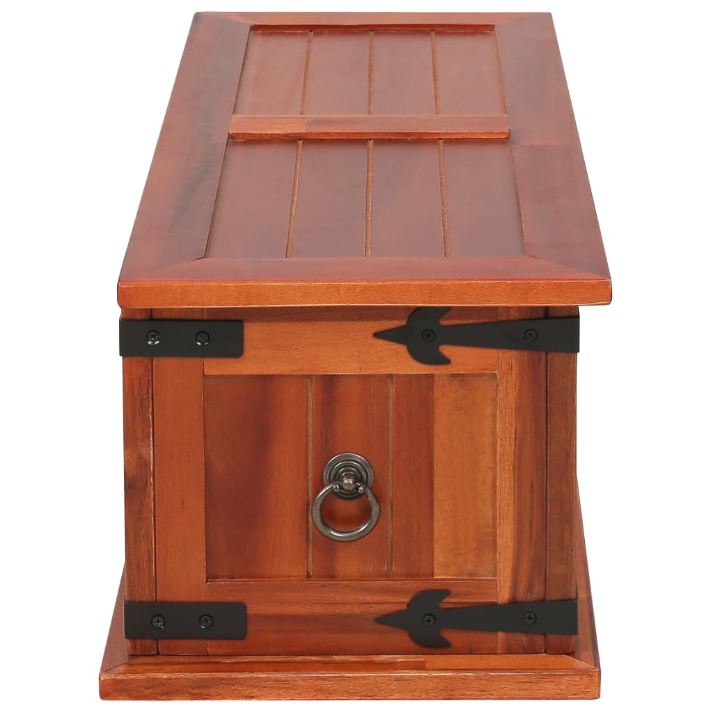 Storage Chest 60x25x22 cm Solid Acacia Wood - OLBRIT