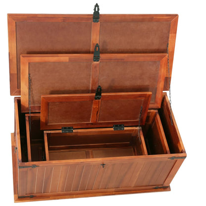 Storage Chests 3 pcs Solid Acacia Wood - OLBRIT