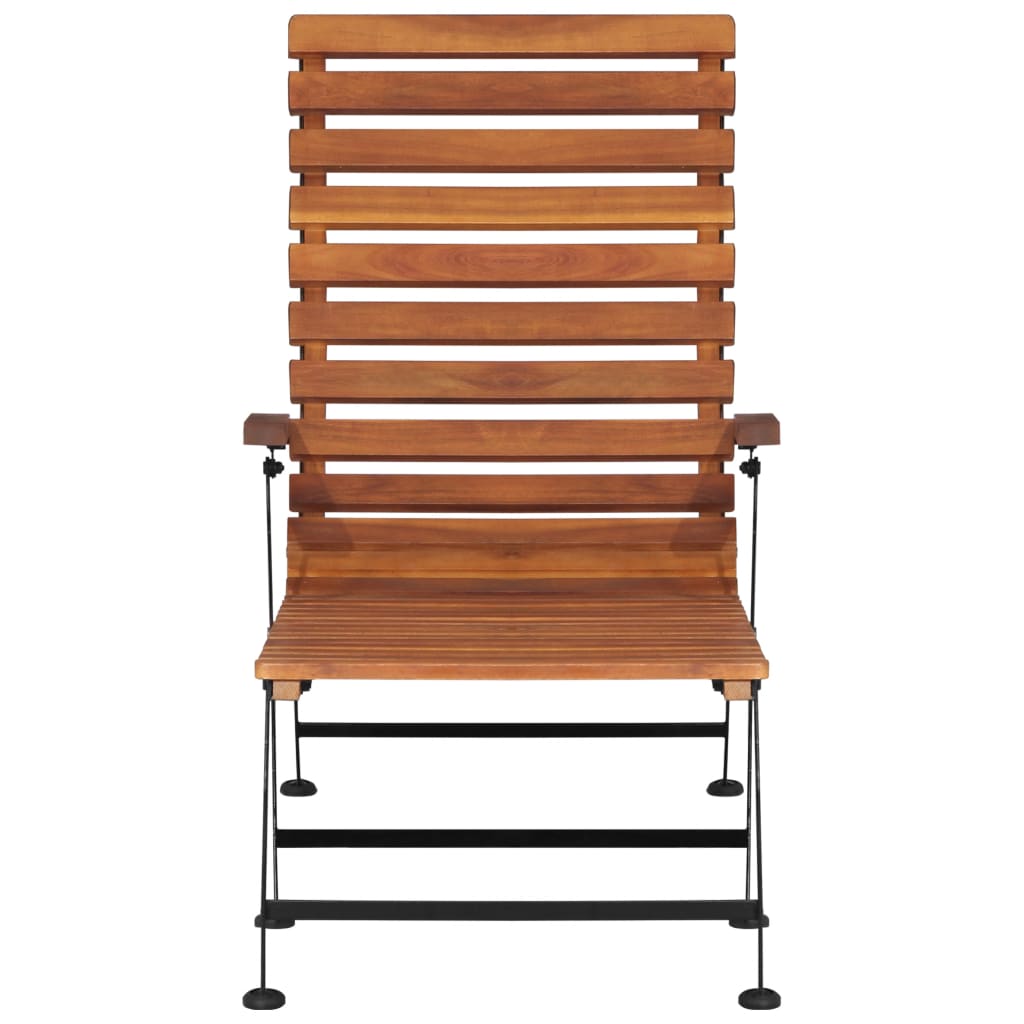 Outdoor Deck Chair Solid Acacia Wood - OLBRIT