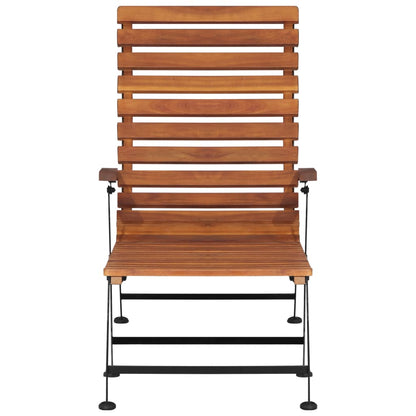 Outdoor Deck Chair Solid Acacia Wood - OLBRIT