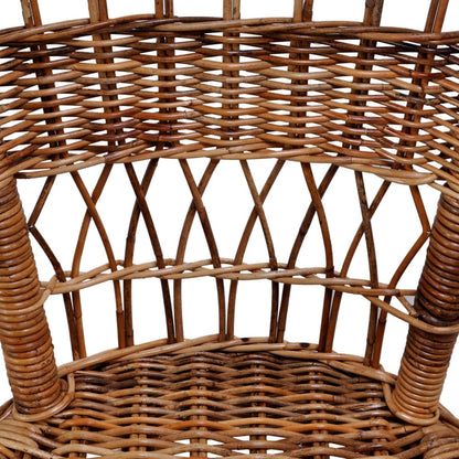 Outdoor Chairs 2 pcs Natural Rattan Brown - OLBRIT